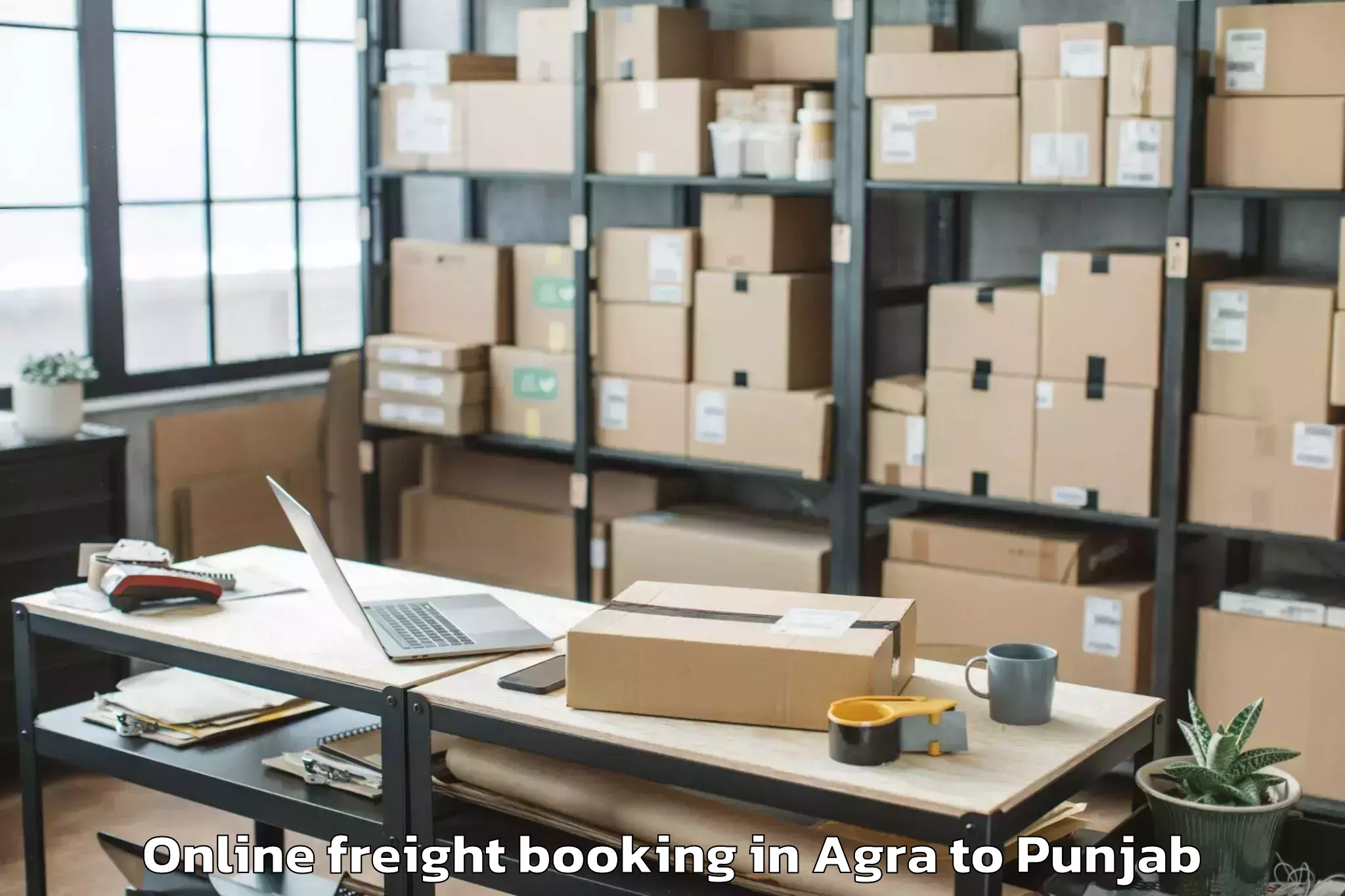 Reliable Agra to Gna University Phagwara Online Freight Booking